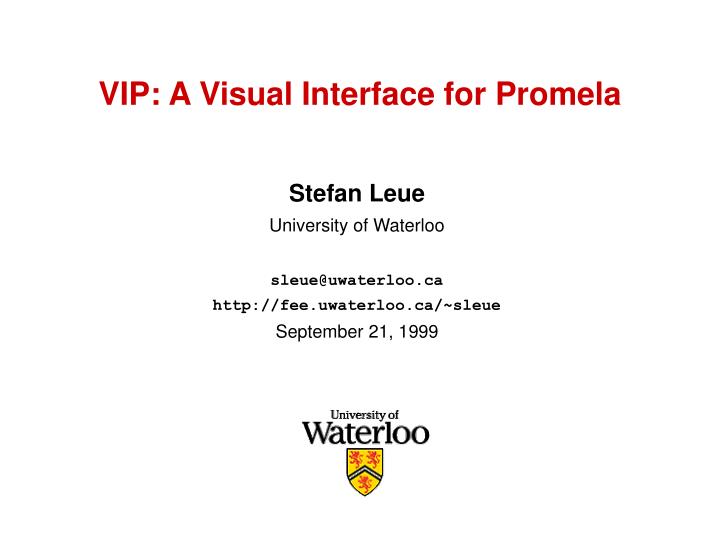 vip a visual interface for promela