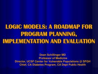 LOGIC MODELS: A ROADMAP FOR PROGRAM PLANNING, IMPLEMENTATION AND EVALUATION