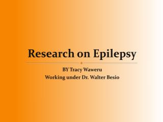 Research on Epilepsy