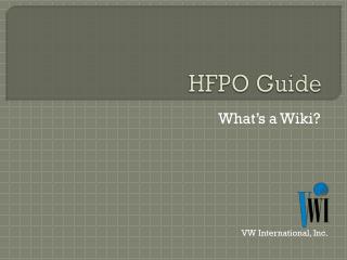 HFPO Guide
