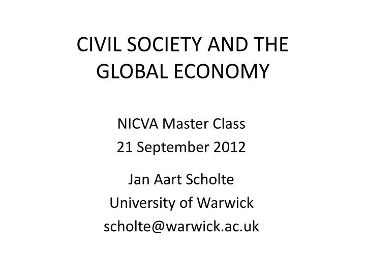 civil society and the global economy