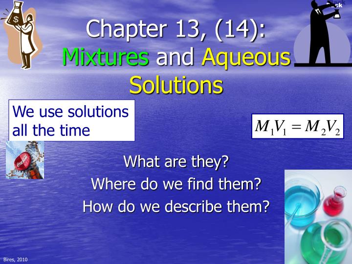 chapter 13 14 mixtures and aqueous solutions