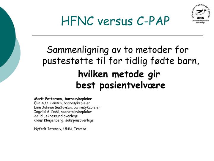 hfnc versus c pap