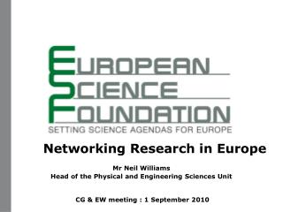 Networking Research in Europe