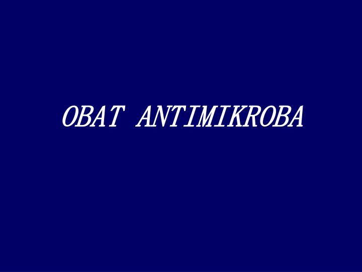 obat antimikroba