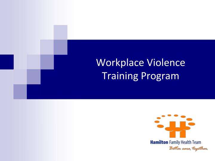 workplace violence training program