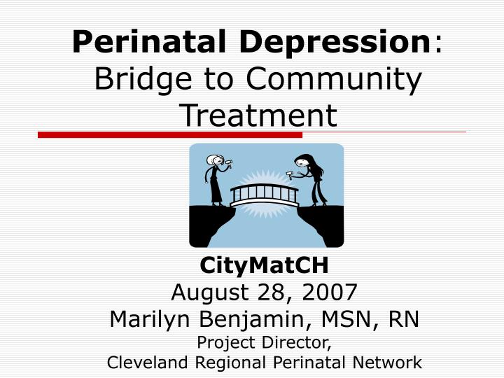 perinatal depression bridge to community treatment