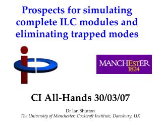 Prospects for simulating complete ILC modules and eliminating trapped modes