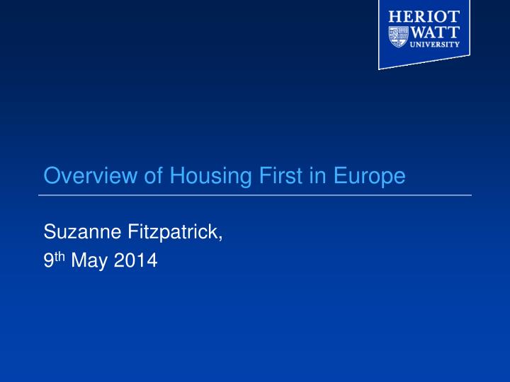 overview of housing first in europe