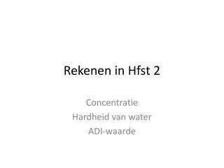 rekenen in hfst 2