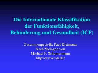 die internationale klassifikation der funktionsf higkeit behinderung und gesundheit icf