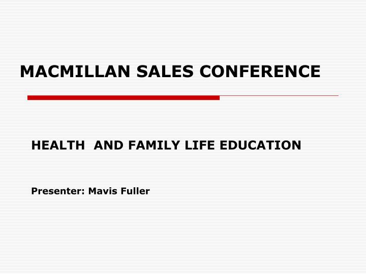 macmillan sales conference