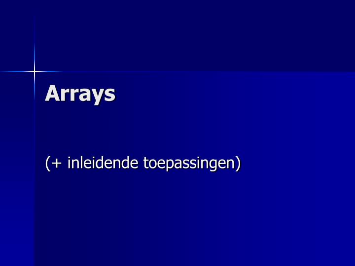 arrays