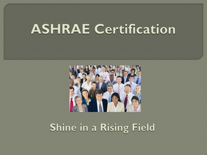 ashrae certification