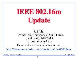 IEEE 802.16m Update