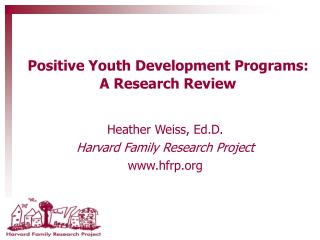 positive youth development programs a research review