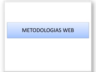 metodologias web