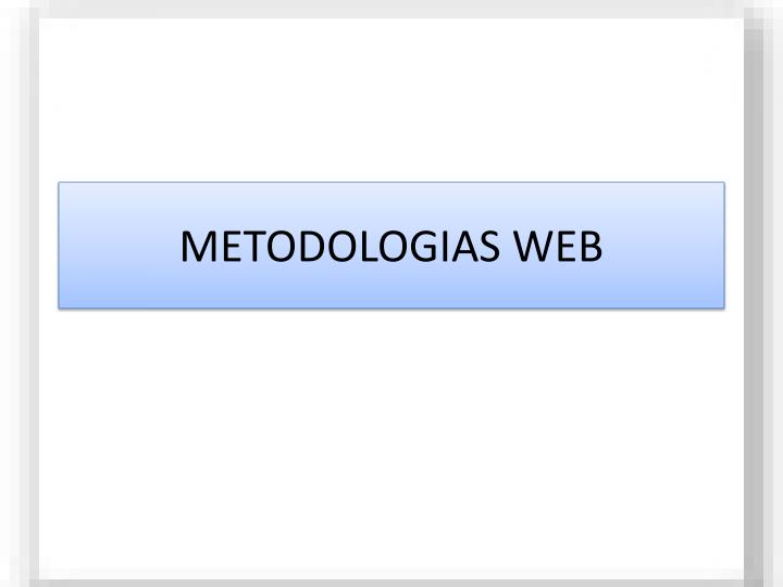 metodologias web