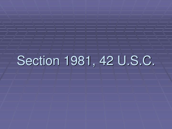 section 1981 42 u s c