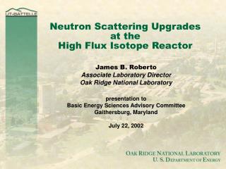 Neutron Scattering Upgrades at the High Flux Isotope Reactor
