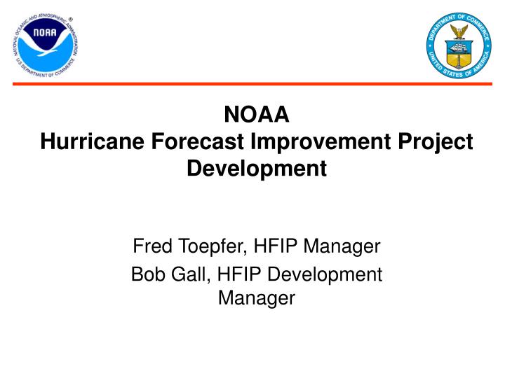 noaa hurricane forecast improvement project development