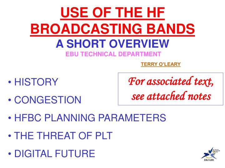 use of the hf broadcasting bands a short overview ebu technical department