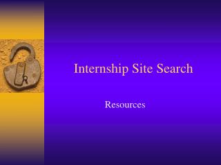 Internship Site Search