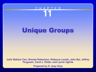 Chapter 11 Unique Groups