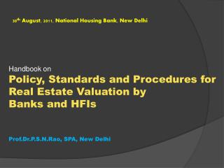 30 th August, 2011, National Housing Bank, New Delhi