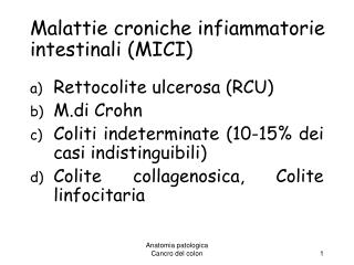 malattie croniche infiammatorie intestinali mici