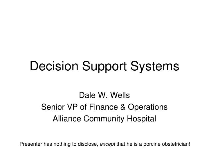 decision support systems