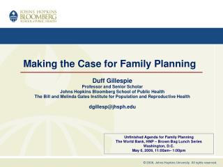 Making the Case for Family Planning