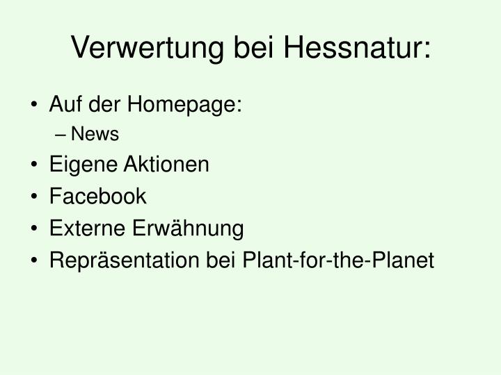 verwertung bei hessnatur