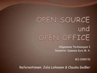 open source und open office