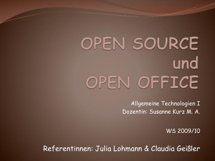 open source und open office