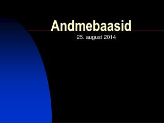 andmebaasid