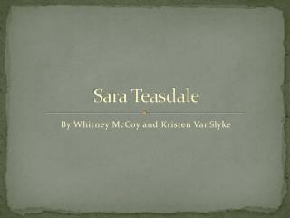 Sara Teasdale