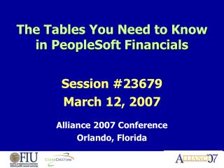 The Tables You Need to Know in PeopleSoft Financials
