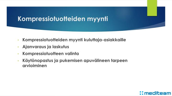 kompressiotuotteiden myynti