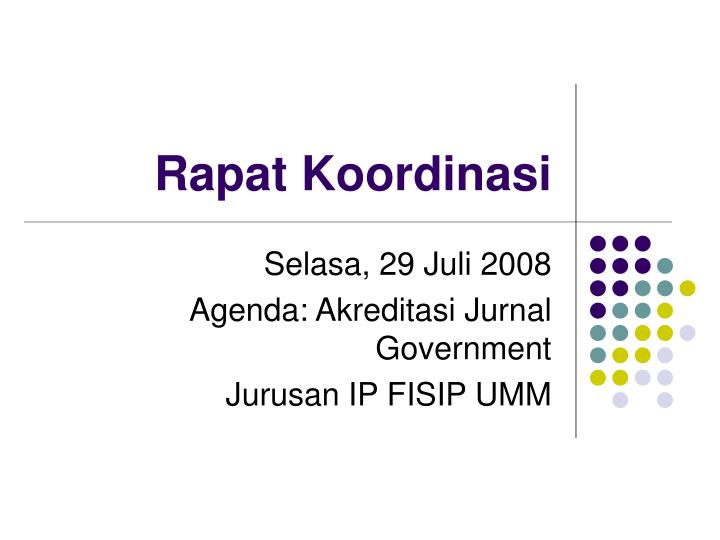 rapat koordinasi