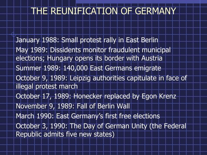 the reunification of germany