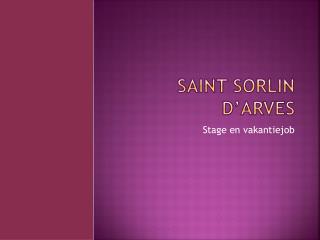 saint sorlin d arves