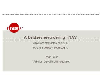 arbeidsevnevurdering i nav