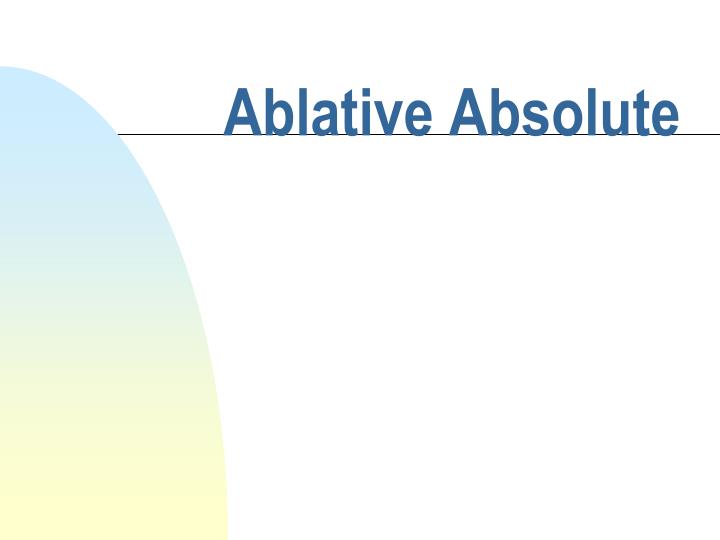 ablative absolute