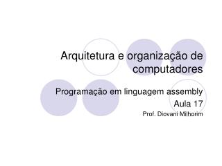 arquitetura e organiza o de computadores