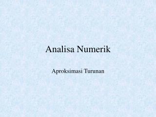 analisa numerik