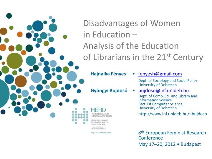 disadvantages of women in education analysis of the education of librarians in the 21 st century