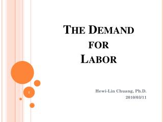 The Demand for Labor