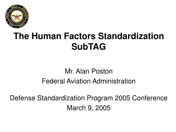 the human factors standardization subtag