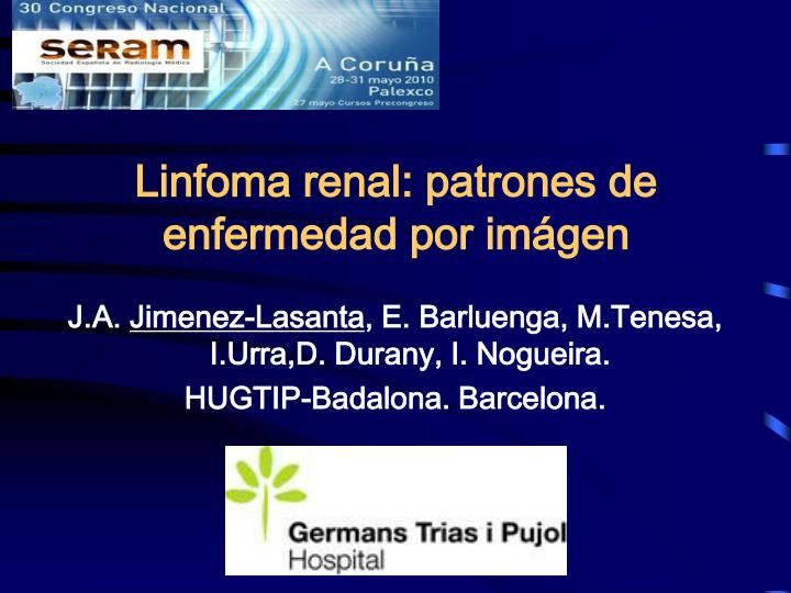 linfoma renal patrones de enfermedad por im gen